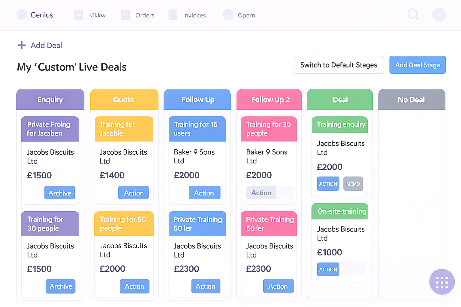 Genius TMS Sales Pipeline